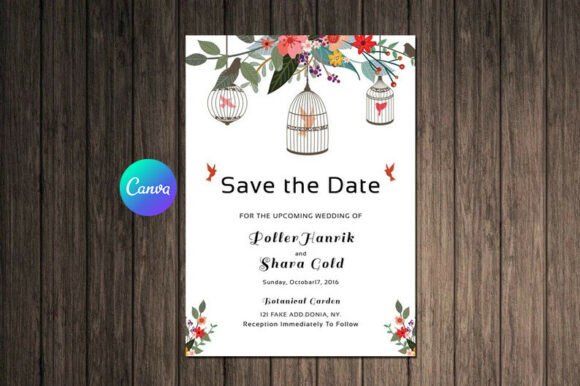 Download Floral Wedding Save the Date Template - Wedding Collection