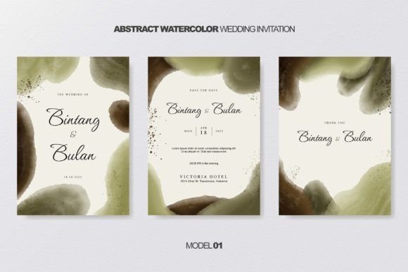 Download Abstract Watercolor Wedding Invitation - Wedding Collection