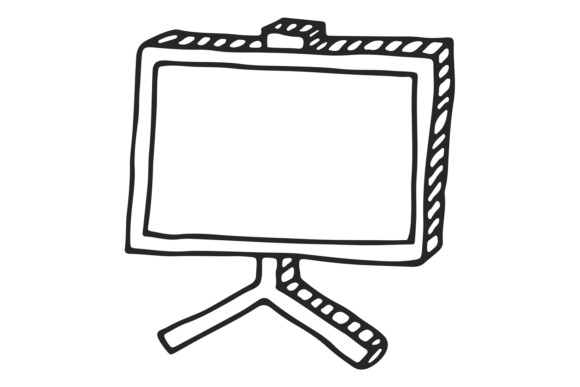 Download Monitor Doodle. Hand Drawn Display Line - Hand drawn display Collection